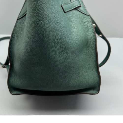Celine Small Big Bag Grained Calfskin Dark Green