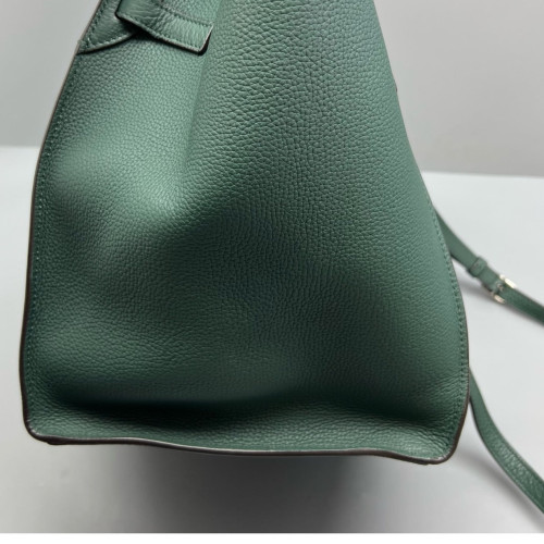 Celine Small Big Bag Grained Calfskin Dark Green