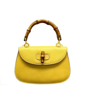 Gucci Bamboo Bamboo 1947 Medium Calfskin Yellow