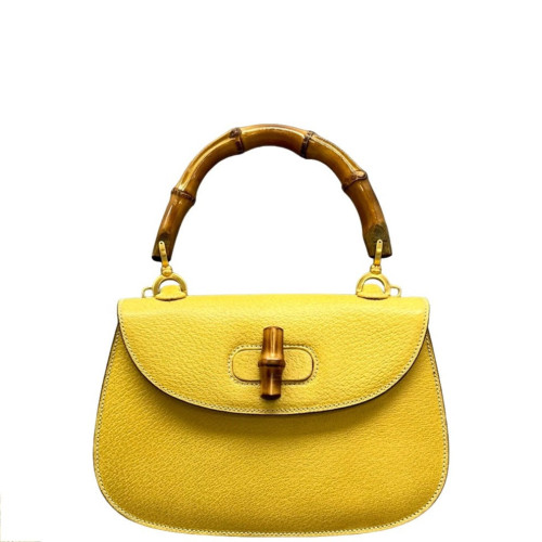 Gucci Bamboo Bamboo 1947 Medium Calfskin Yellow