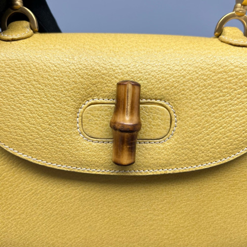 Gucci Bamboo Bamboo 1947 Medium Calfskin Yellow