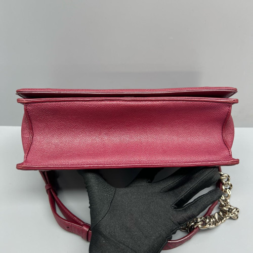 Dior Medium Diorama Grained Calfskin Burgundy