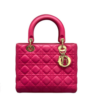 Dior Medium Lady Dior Lambskin Rose