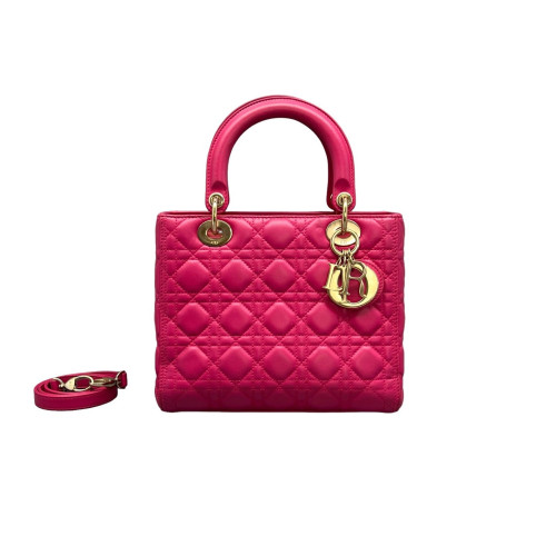 Dior Medium Lady Dior Lambskin Rose