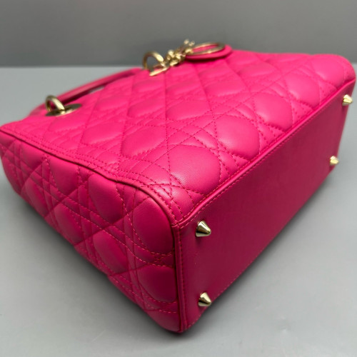 Dior Medium Lady Dior Lambskin Rose