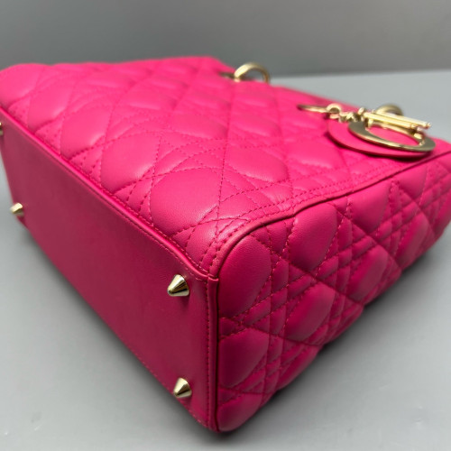 Dior Medium Lady Dior Lambskin Rose