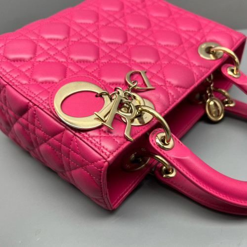 Dior Medium Lady Dior Lambskin Rose