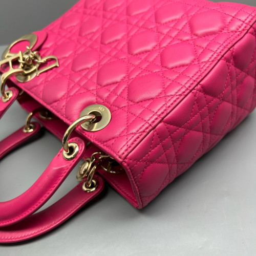 Dior Medium Lady Dior Lambskin Rose