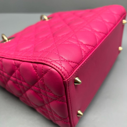 Dior Medium Lady Dior Lambskin Rose