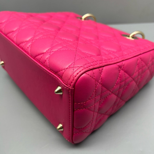Dior Medium Lady Dior Lambskin Rose