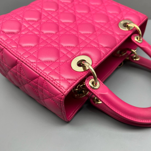 Dior Medium Lady Dior Lambskin Rose