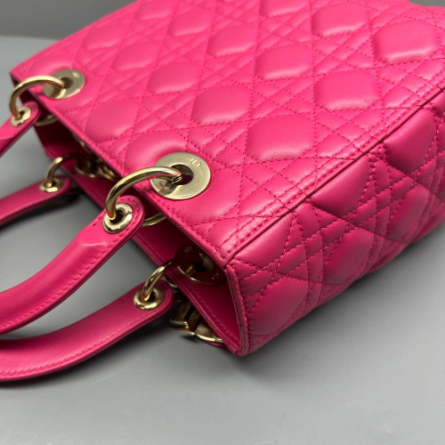 Dior Medium Lady Dior Lambskin Rose