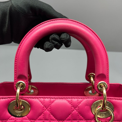 Dior Medium Lady Dior Lambskin Rose