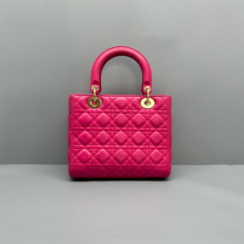 Dior Medium Lady Dior Lambskin Rose