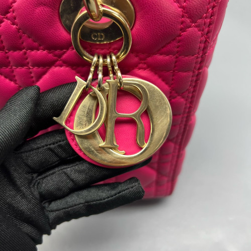 Dior Medium Lady Dior Lambskin Rose