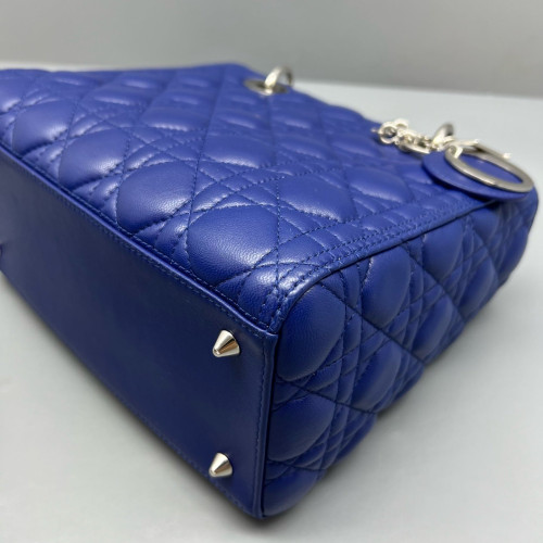 Dior Medium Lady Dior Calfskin Royal Blue