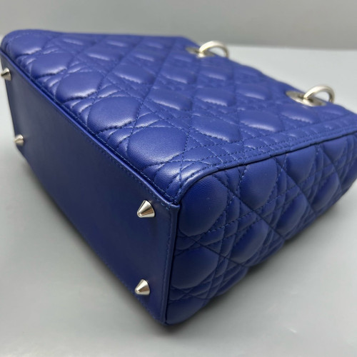 Dior Medium Lady Dior Calfskin Royal Blue