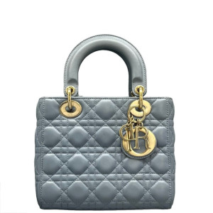 Dior Small Lady Dior Lambskin Dusty Blue