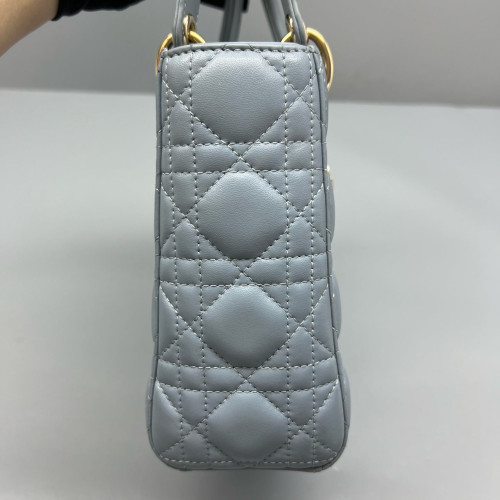 Dior Small Lady Dior Lambskin Dusty Blue