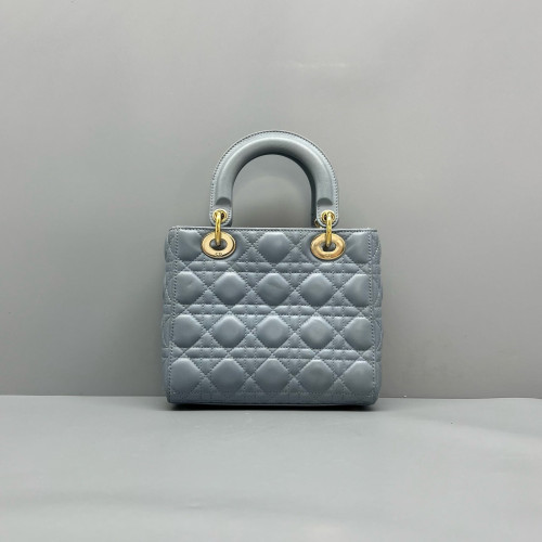 Dior Small Lady Dior Lambskin Dusty Blue