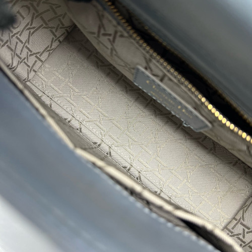 Dior Small Lady Dior Lambskin Dusty Blue