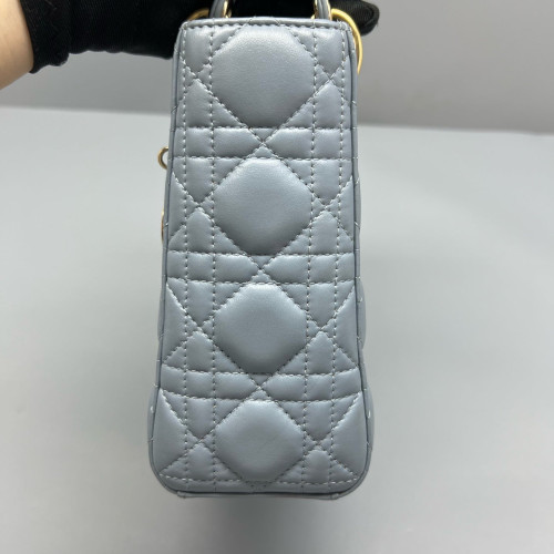 Dior Small Lady Dior Lambskin Dusty Blue