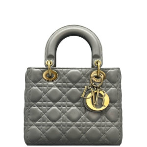 Dior Small Lady Dior Calfskin Grey