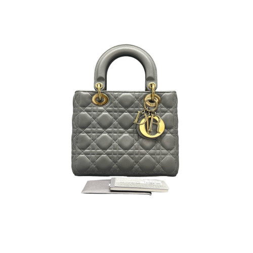 Dior Small Lady Dior Calfskin Grey