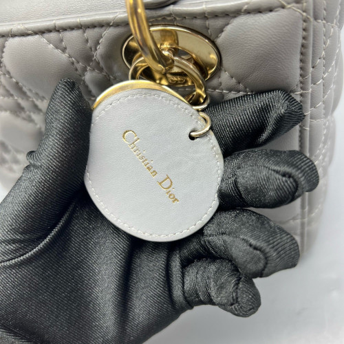 Dior Small Lady Dior Calfskin Grey