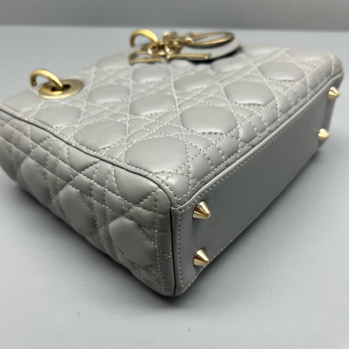 Dior Small Lady Dior Calfskin Grey