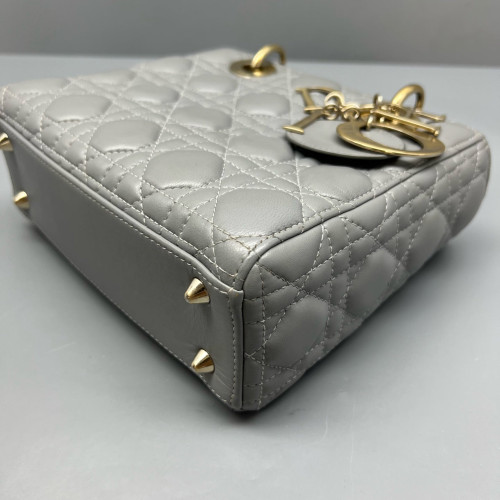 Dior Small Lady Dior Calfskin Grey