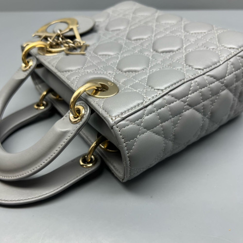 Dior Small Lady Dior Calfskin Grey