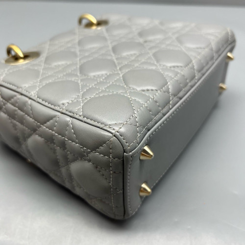 Dior Small Lady Dior Calfskin Grey