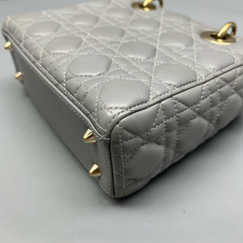 Dior Small Lady Dior Calfskin Grey