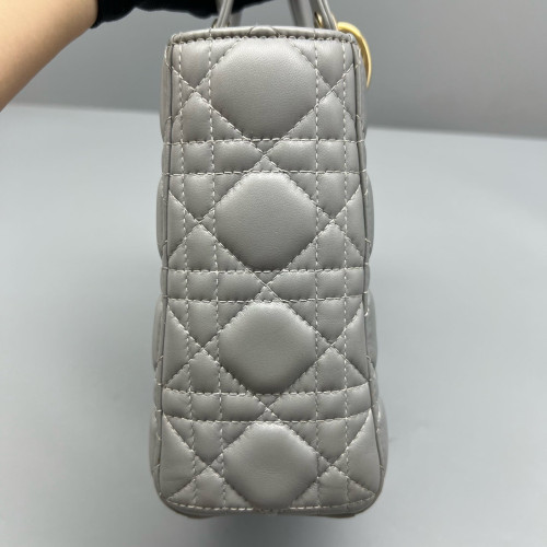Dior Small Lady Dior Calfskin Grey