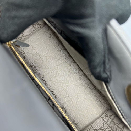 Dior Small Lady Dior Calfskin Grey