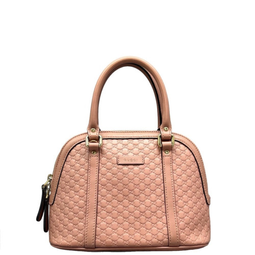 Gucci Small Gg Charm Dome Bag Guccissima Pink