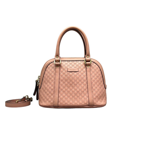 Gucci Small Gg Charm Dome Bag Guccissima Pink