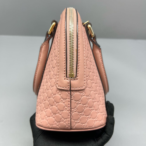 Gucci Small Gg Charm Dome Bag Guccissima Pink