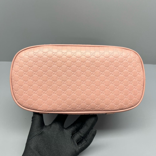 Gucci Small Gg Charm Dome Bag Guccissima Pink