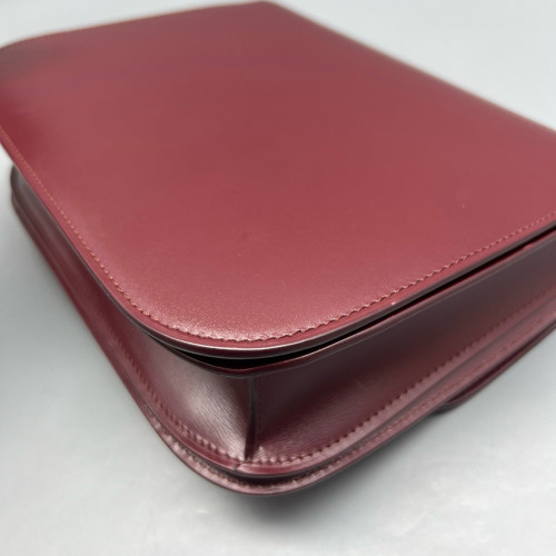 Celine Medium Classic Box Calfskin Burgundy