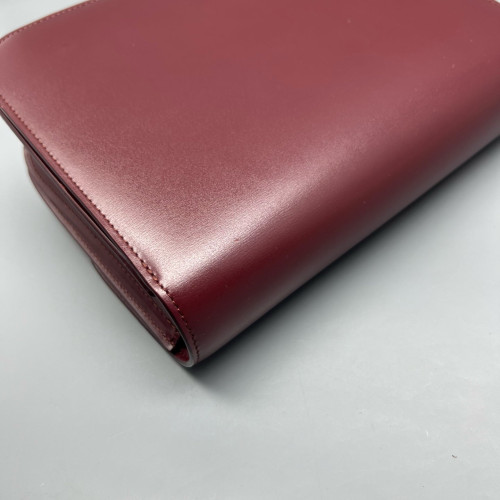 Celine Medium Classic Box Calfskin Burgundy