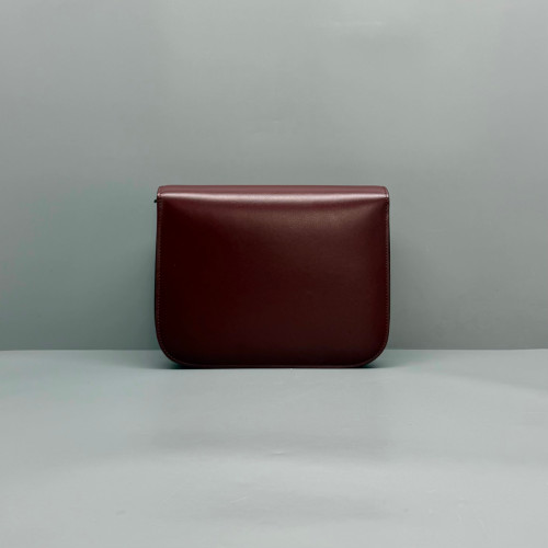 Celine Medium Classic Box Calfskin Burgundy