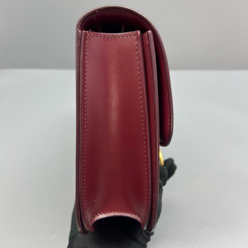 Celine Medium Classic Box Calfskin Burgundy