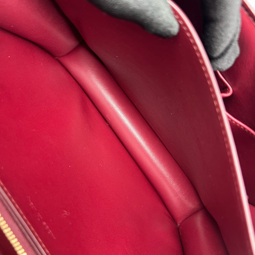 Celine Medium Classic Box Calfskin Burgundy