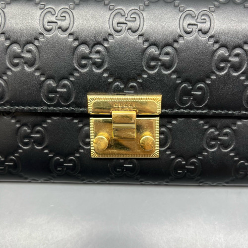 Gucci Mini Padlock Shoulder Bag Guccissima Black Gucci Mini Padlock Shoulder Bag Guccissima Black