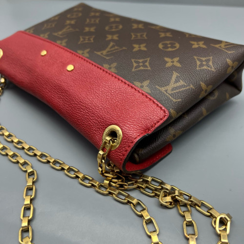 Louis Vuitton Pallas Chain Monogram Brown Red