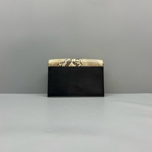 Louis Vuitton Wallet On Chain WOC Snakeskin Calfskin Black White Louis Vuitton Wallet On Chain WOC Snakeskin Calfskin Black White
