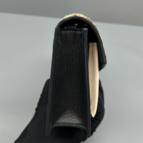Louis Vuitton Wallet On Chain WOC Snakeskin Calfskin Black White Louis Vuitton Wallet On Chain WOC Snakeskin Calfskin Black White