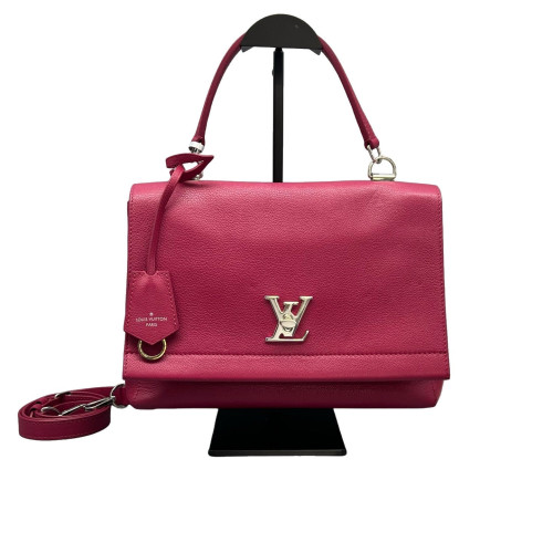 Louis Vuitton Lockme Hobo Calfskin Fuchsia Louis Vuitton Lockme Hobo Calfskin Fuchsia